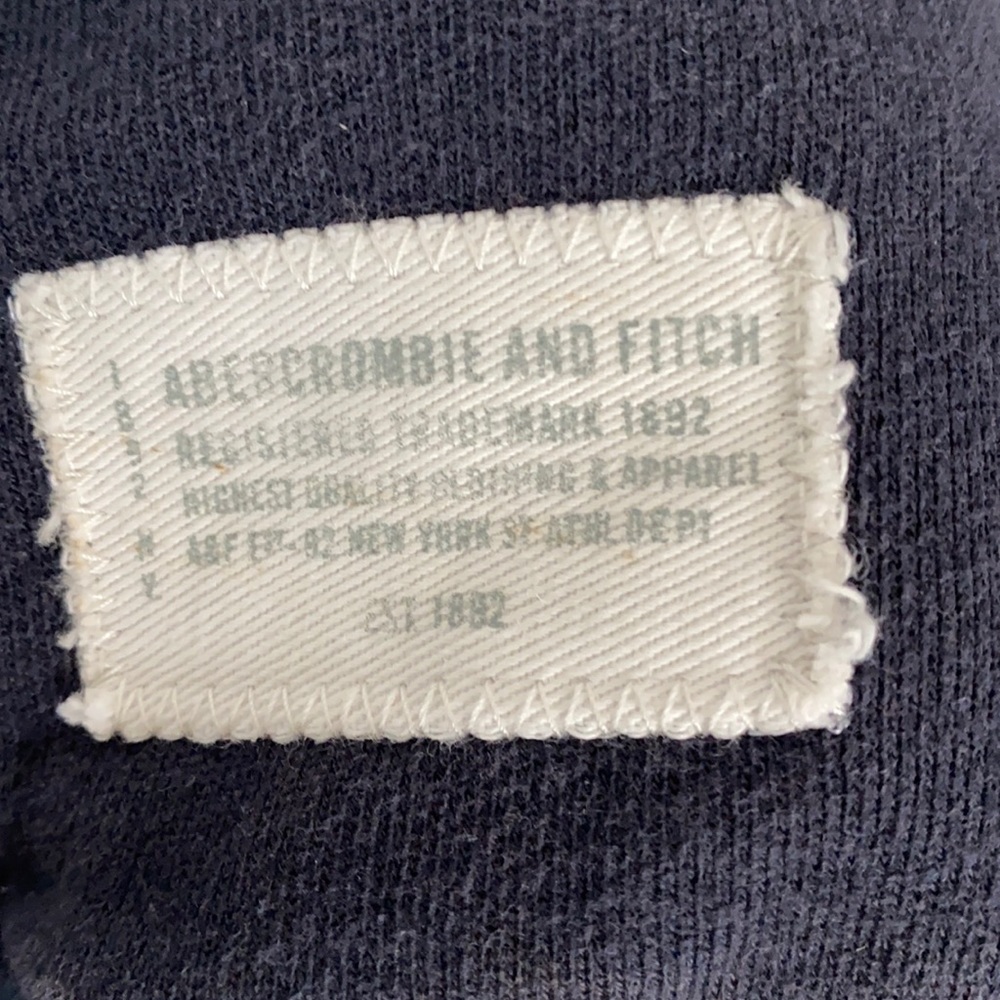 β€οΈ Abercrombie and Fitch Logo Navy Blue Hoodie - Picture 4 of 5